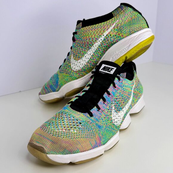 Women's Size 7.5 - Nike Flyknit Zoom Agility Multicolor Sneaker Running Shoe - Picture 4 of 9